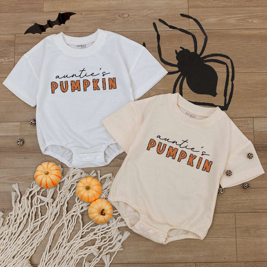 Fall Family Outfit: Pumpkin Bodysuit, Toddler Tee & Baby Romper