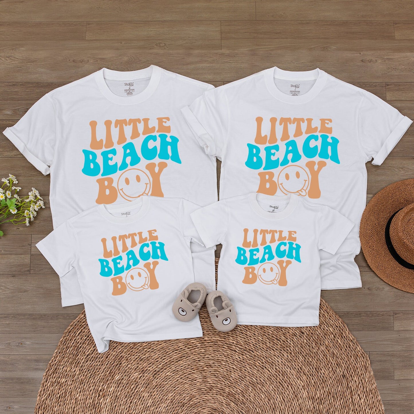 Beach Boy Bodysuit & Family Tees: Summer Vacation & Birthday Outfits