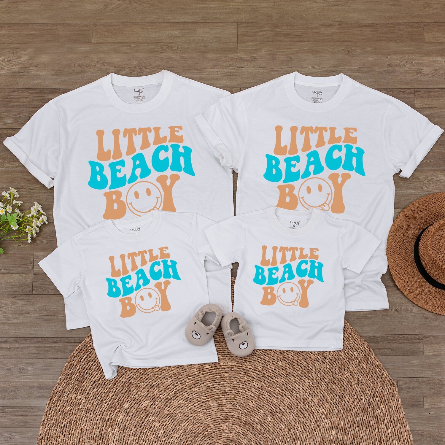Beach Boy Bodysuit & Family Tees: Summer Vacation & Birthday Outfits