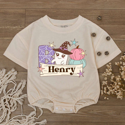 Personalized Halloween Bodysuit, Baby Romper & Toddler Pumpkin Tee