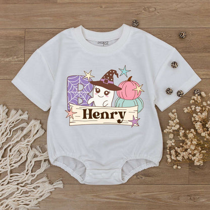 Personalized Halloween Bodysuit, Baby Romper & Toddler Pumpkin Tee