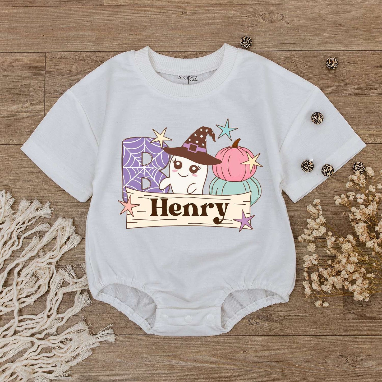 Personalized Halloween Bodysuit, Baby Romper & Toddler Pumpkin Tee