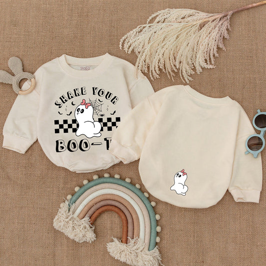 First Halloween Bubble Romper - Pumpkin Baby Bodysuit Gift  
