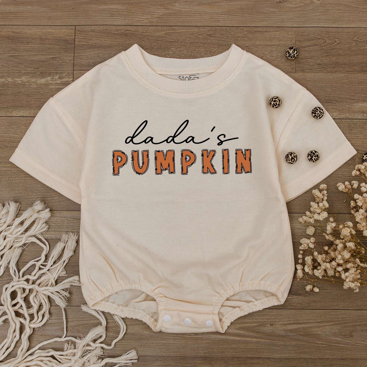 Pumpkin-Themed Family Outfits: Baby, Toddler, and Daddy Apparel