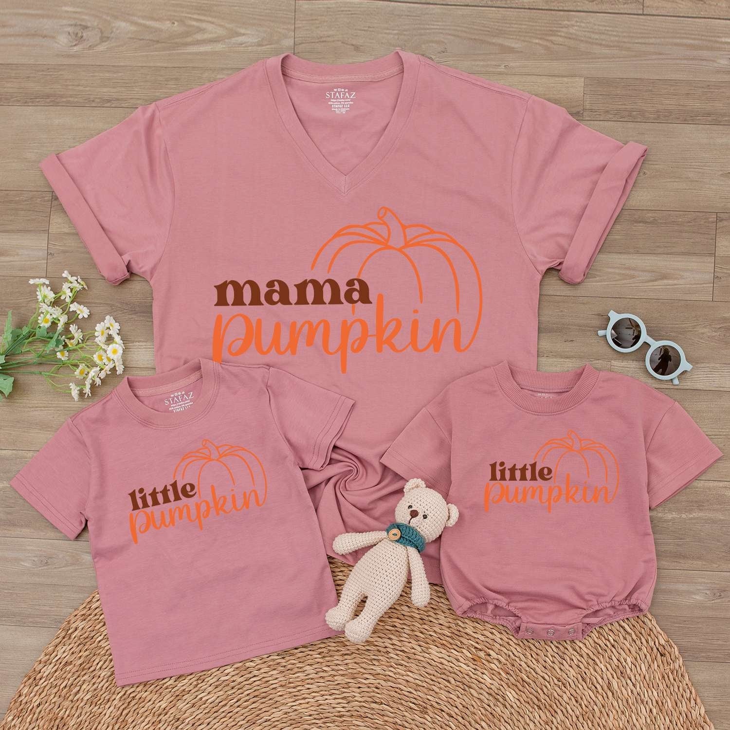 Retro Pumpkin Bodysuit & Romper – Mommy & Me Fall Outfits
