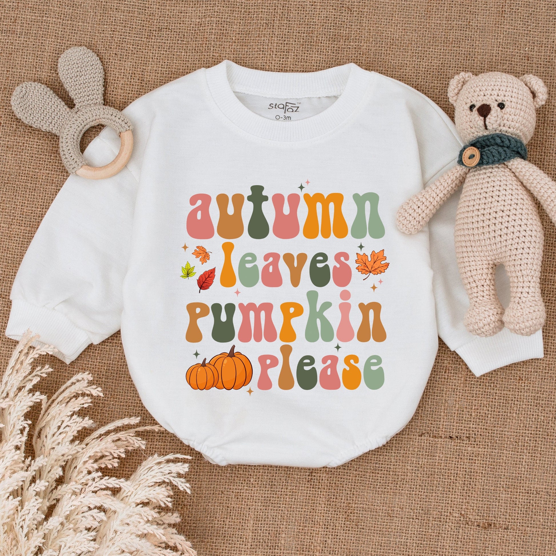Autumn Pumpkin Baby Outfit - First Fall Bodysuit & Romper