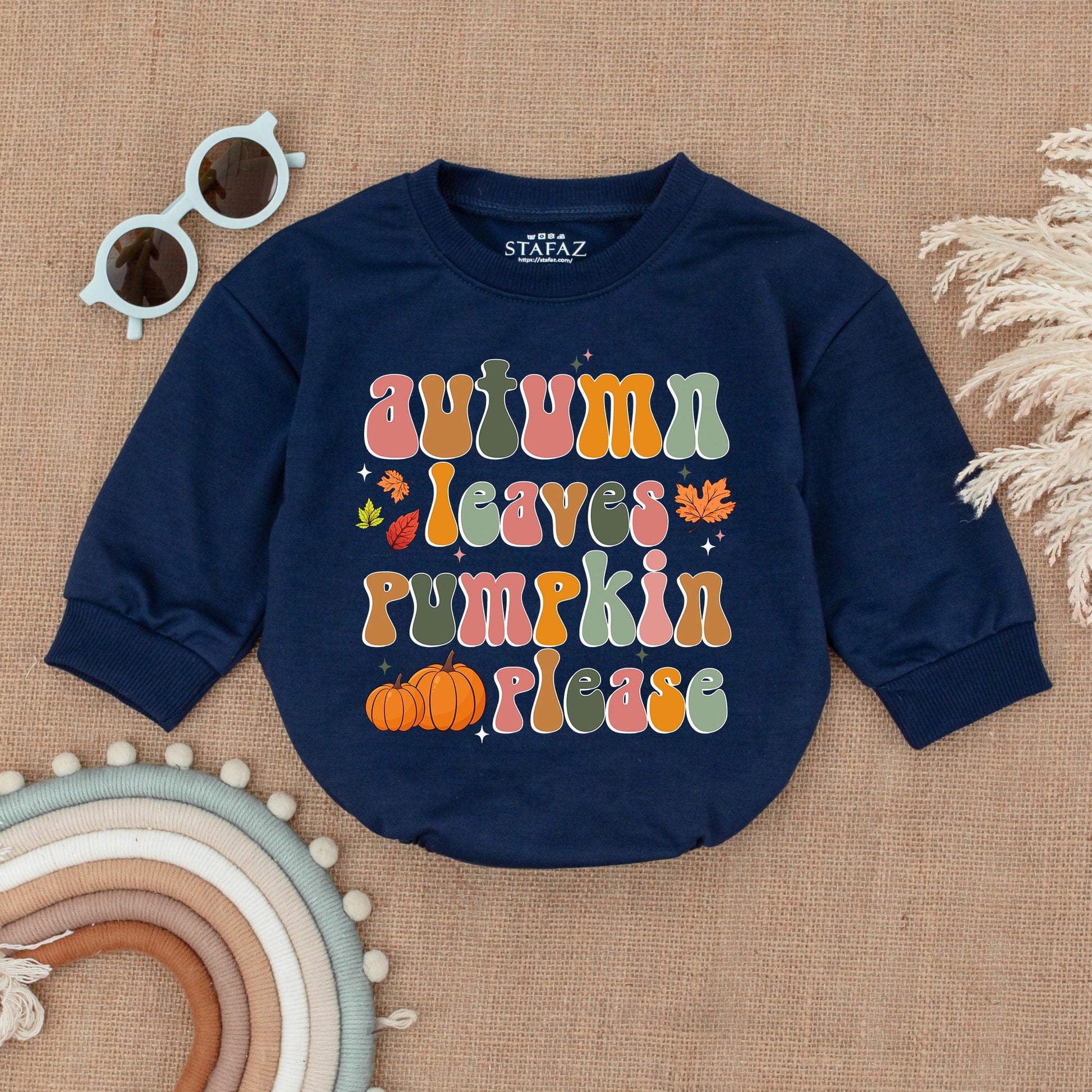 Autumn Pumpkin Baby Outfit - First Fall Bodysuit & Romper