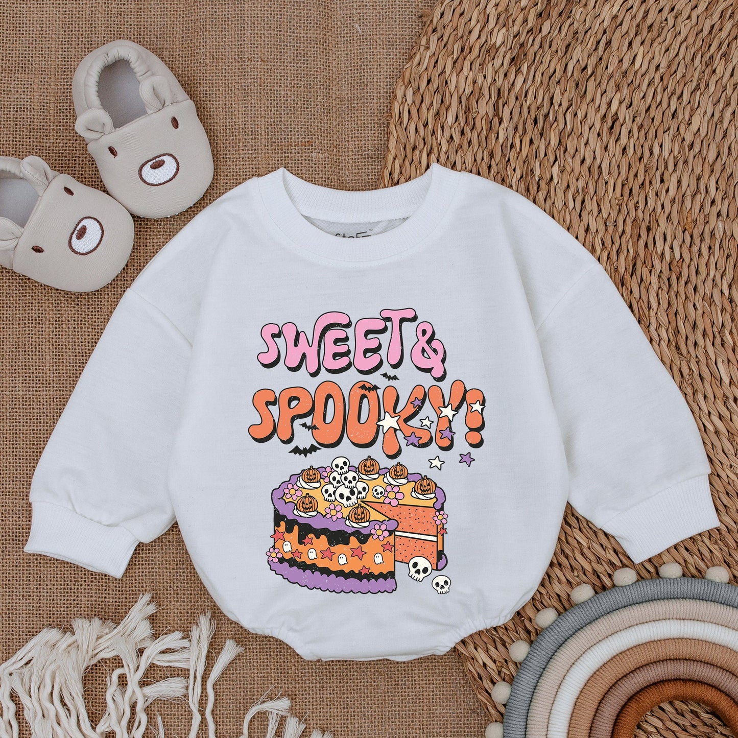 Sweet & Spooky Baby Ghost Bodysuit My First Halloween Outfit Bubble Romper Boy Clothes Adorable Infant Fall Essential