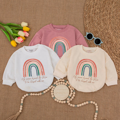 My Mama Braved the Storm IVF Baby Romper Bodysuit, Pregnancy Announcement Worth the Wait New Baby Shower Gift Coming Home Outfit