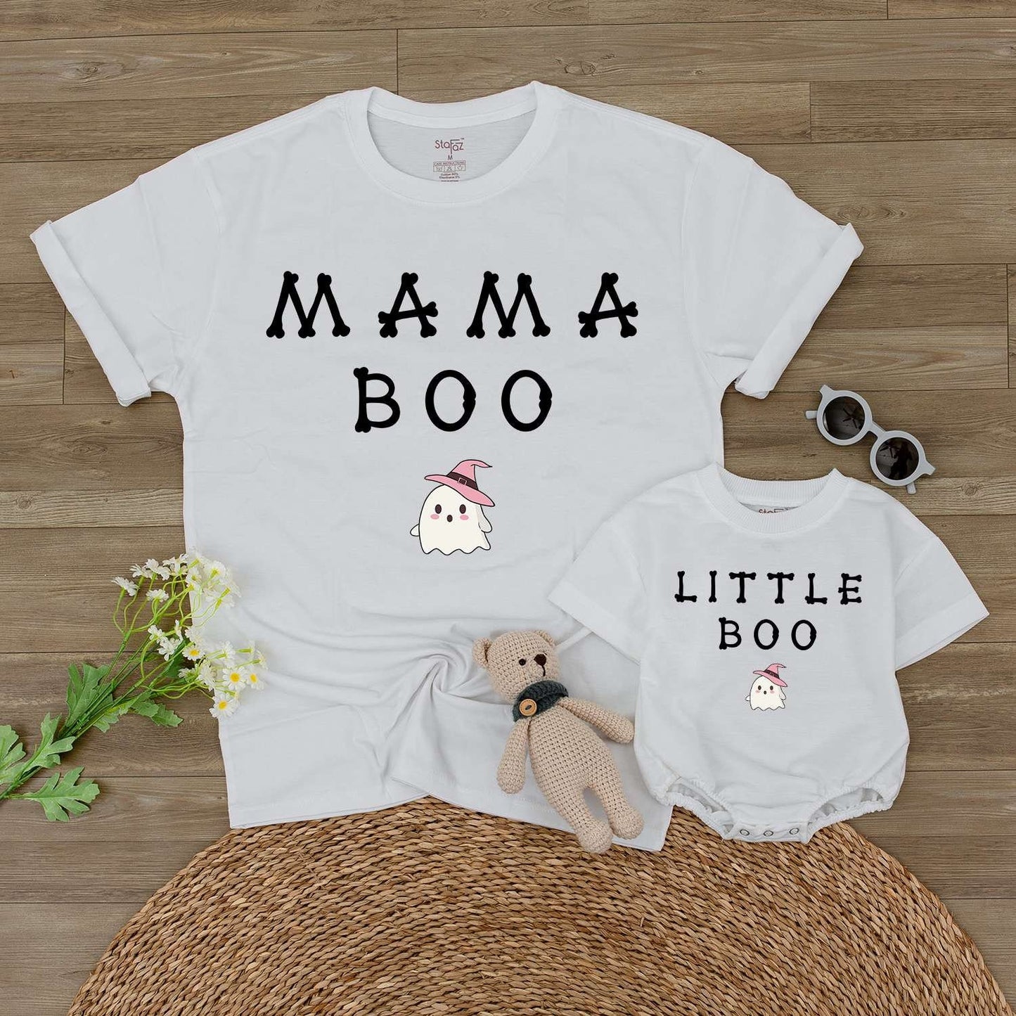 Retro Mommy & Me Matching Outfit: Baby Bodysuit & Kid T-shirt Set