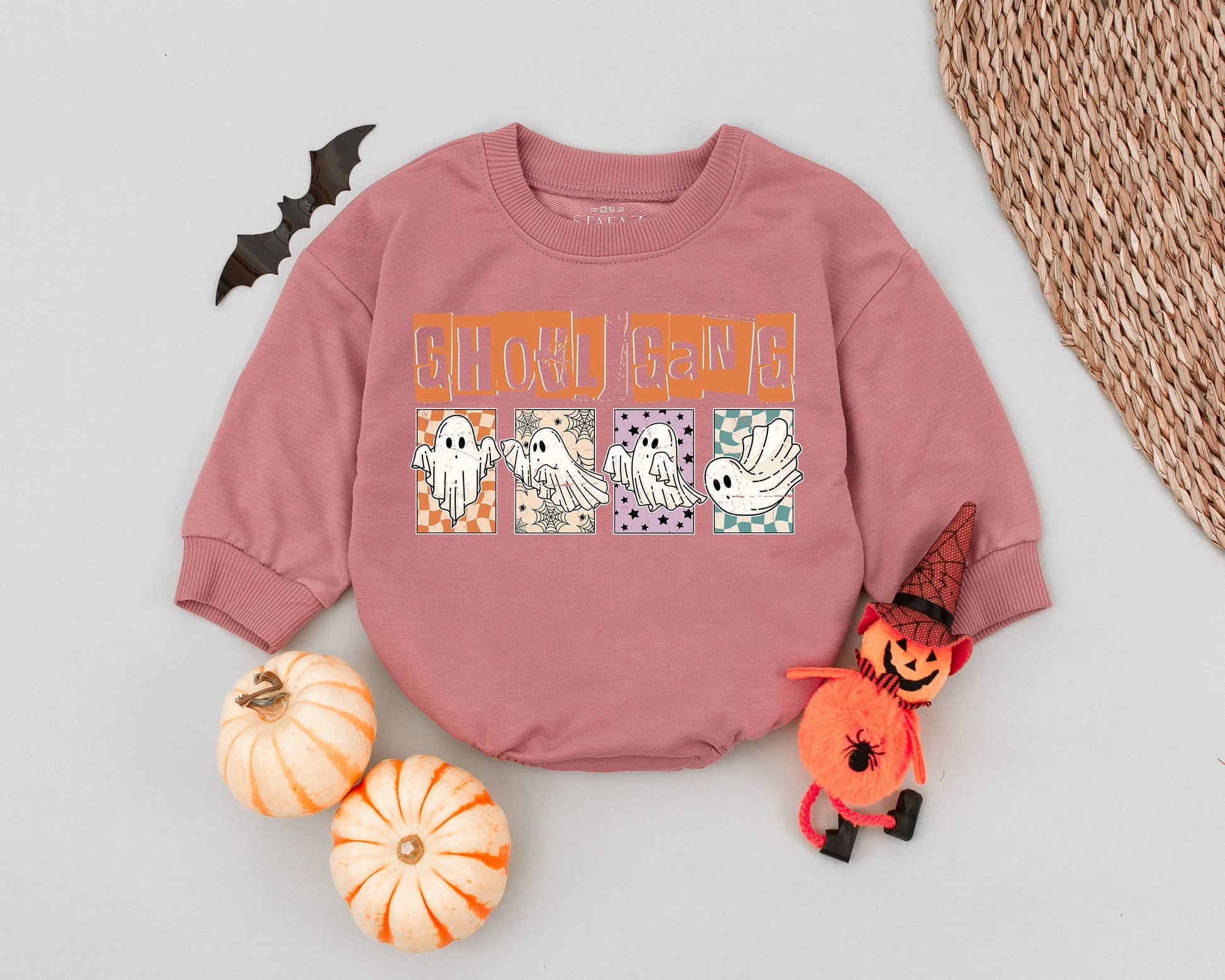Vintage Halloween Baby Romper, First Outfit, Unisex Fall Costume