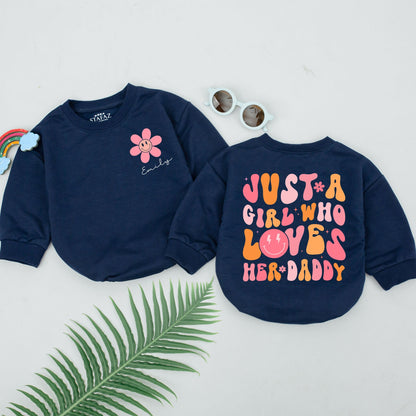 A Girl Loves Her Daddy Romper Newborn Baby Girl Outfit perfect Daddy's Girl Bodysuit Gift for Father's Day or Baby Shower