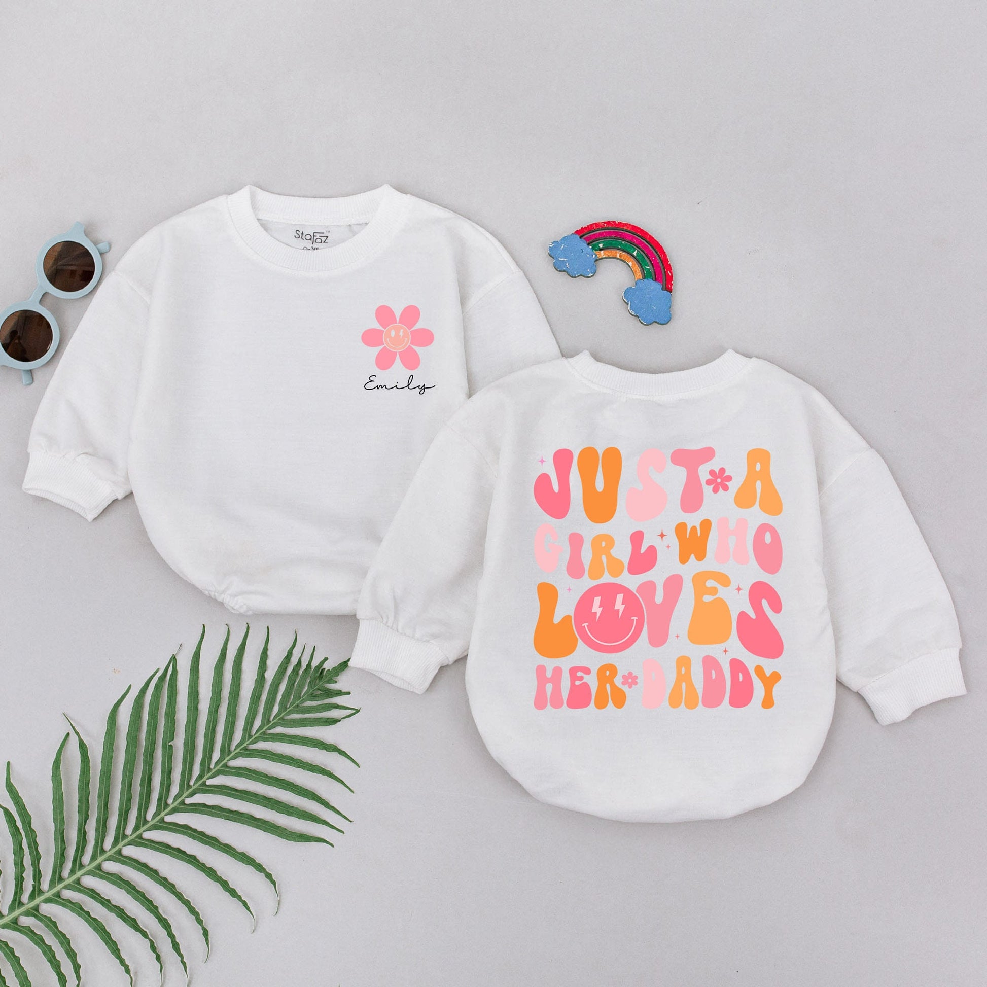 A Girl Loves Her Daddy Romper Newborn Baby Girl Outfit perfect Daddy's Girl Bodysuit Gift for Father's Day or Baby Shower