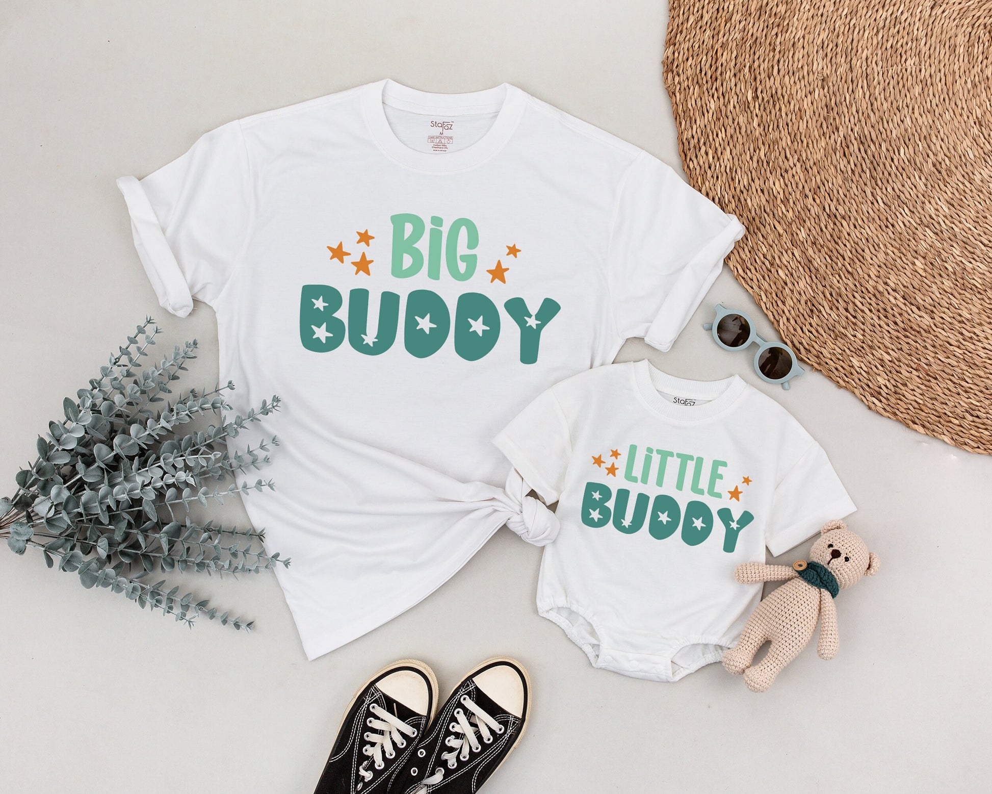 Matching Big Buddy & Little Buddy Shirts for Dad and Son: Father's Day Gift, Daddy and Me Outfits, Baby & Toddler