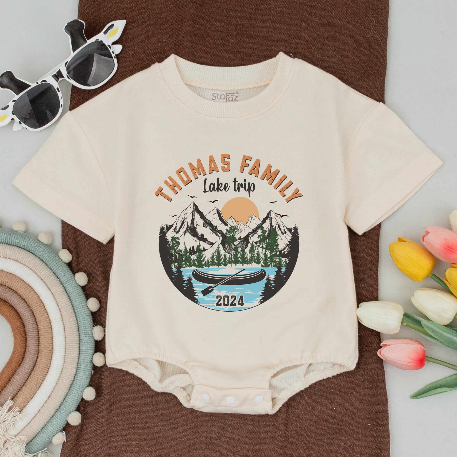 Personalized Lake Trip Family Matching Shirts Boat Party Custom Name Vacation Outfits Baby Bodysuit Making Memories On Lake Time Gift