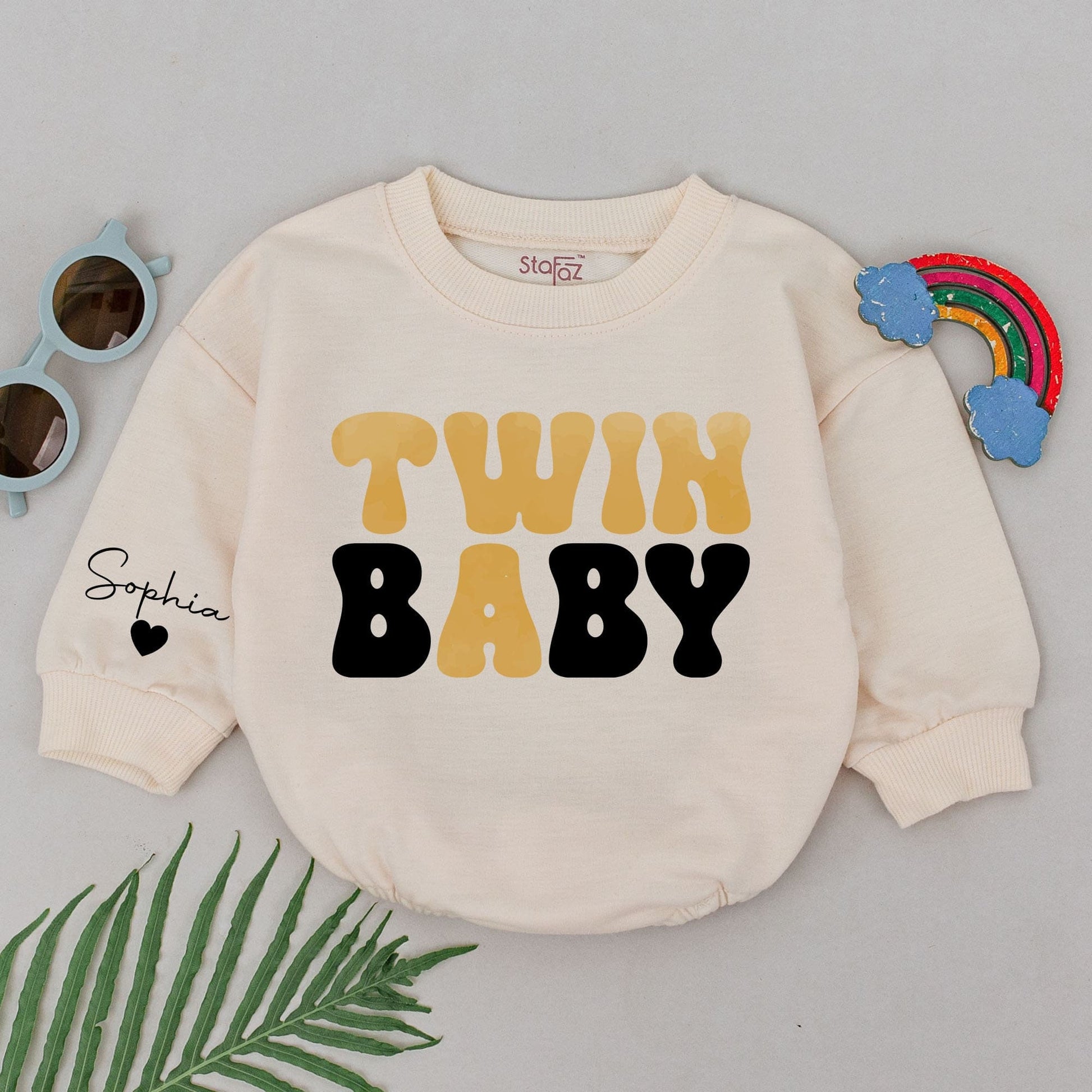 Personalized Best Friends Twin Baby Romper Custom Womb Mates Bodysuit Sweet BFF Soulmate Outfits Unique Twin Baby Shower Gift