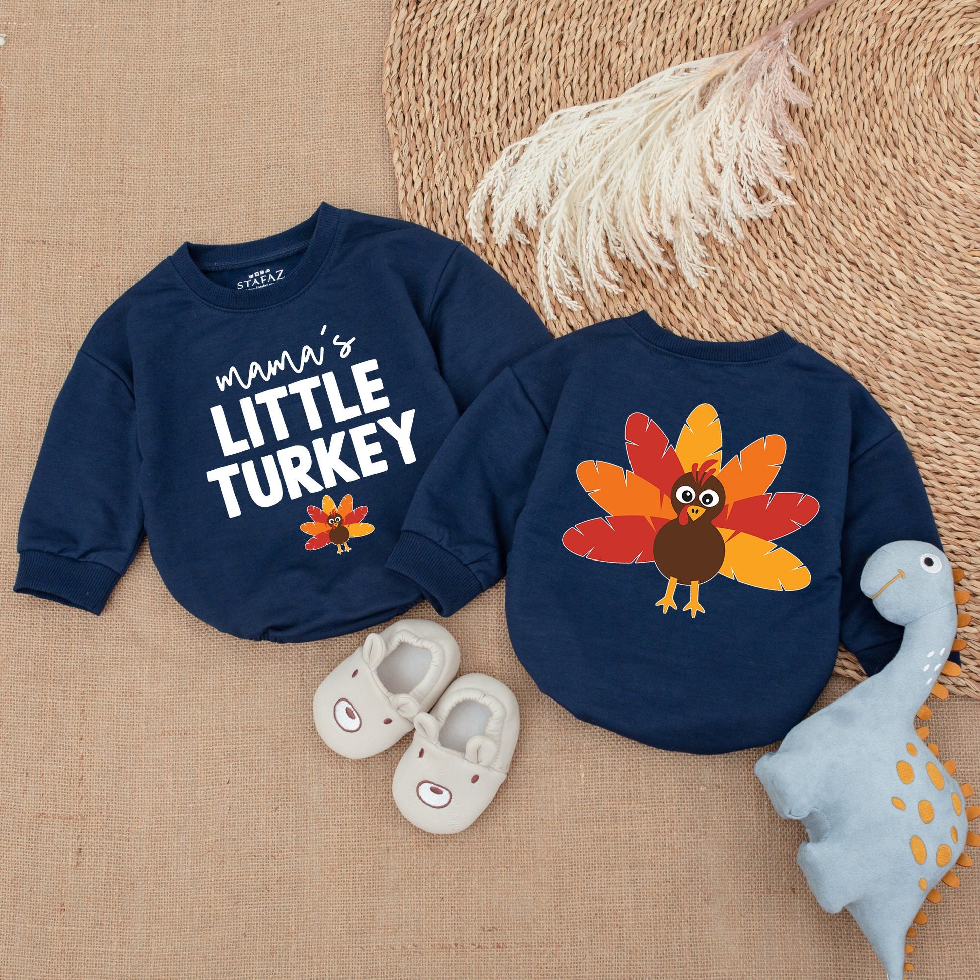 Thanksgiving Infant Romper - Baby Girl Outfit - First Holiday Gift