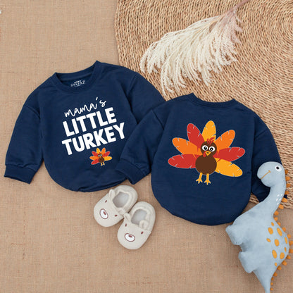Thanksgiving Infant Romper - Baby Girl Outfit - First Holiday Gift