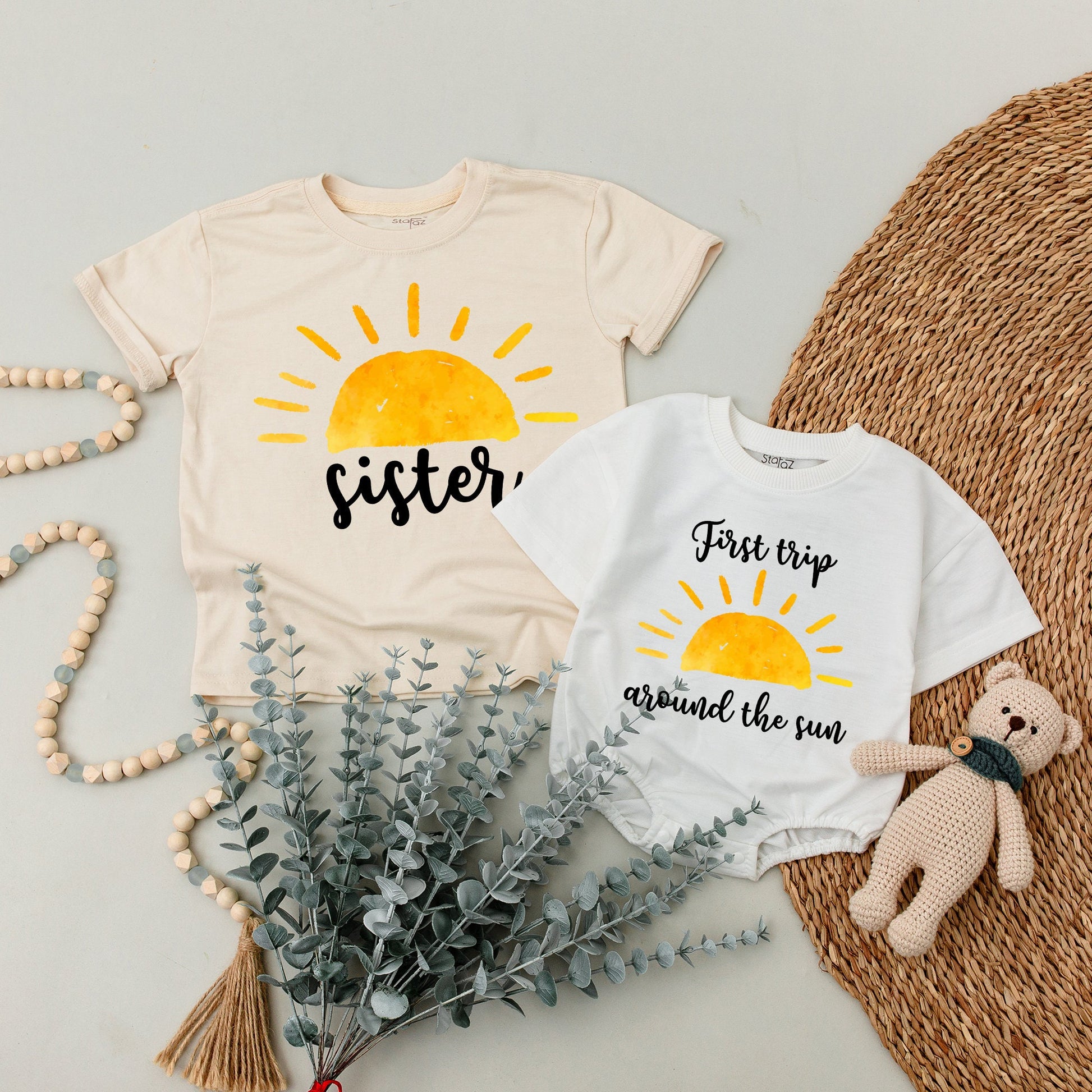 Boho Sunshine Birthday Family Tees: Matching 1st Celebration Outfits