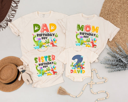 Matching Dinosaur Birthday Shirts – Family Dino 1st Birthday Outfits