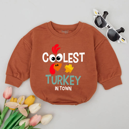 Retro Thanksgiving Baby Romper: Cute & Cozy Autumn Bodysuit Gift