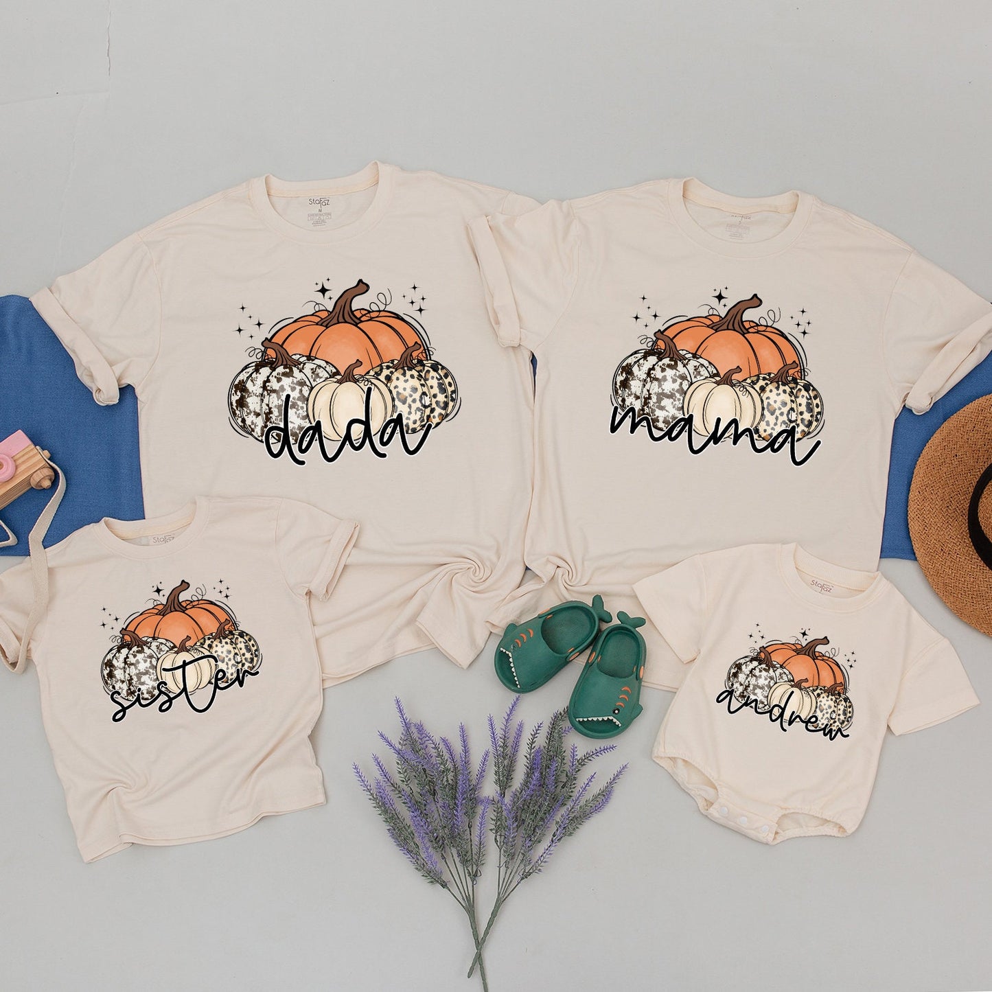 Cozy Fall Family Pumpkin Shirts - Matching Outfits for All Ages