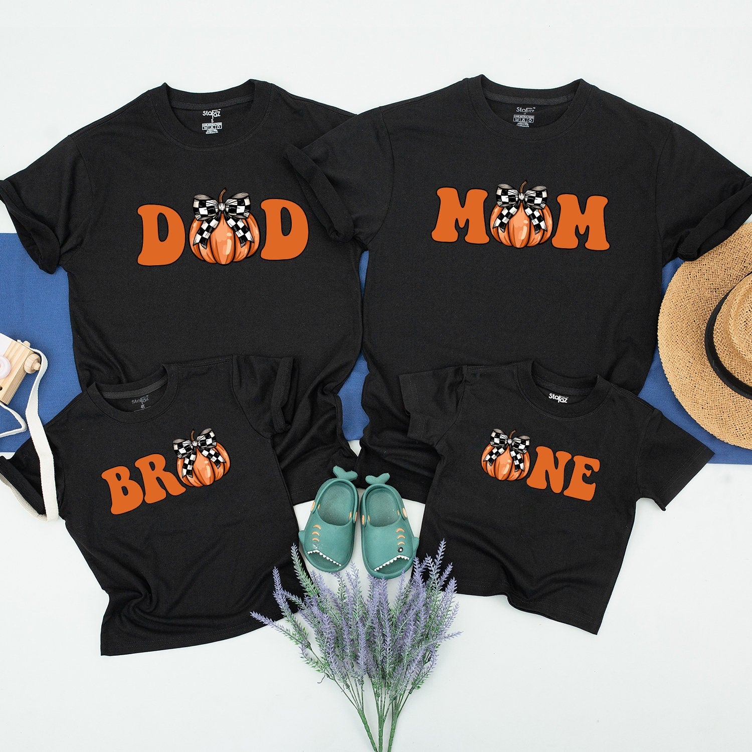 Matching Pumpkin Birthday Outfits: Mom, Baby & Family Set