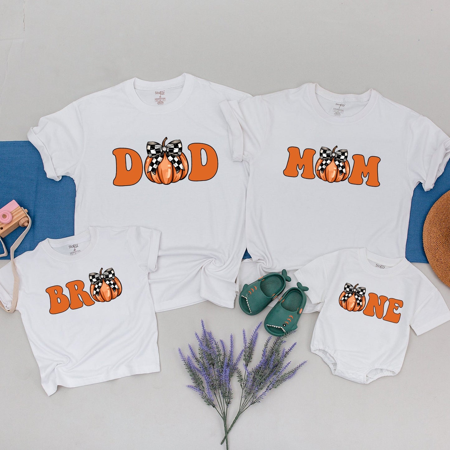 Matching Pumpkin Birthday Outfits: Mom, Baby & Family Set