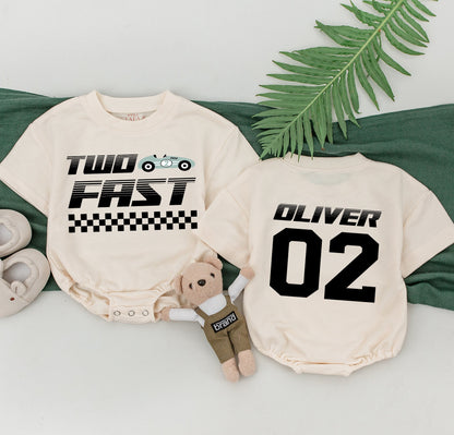 Race Car Birthday Shirt for Kids & Family – 2 Fast Themed Outfit