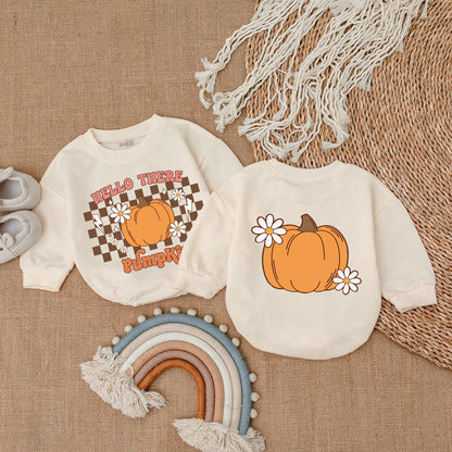 Fall Pumpkin Romper: Infant Thanksgiving Outfit - Baby Shower Gift  