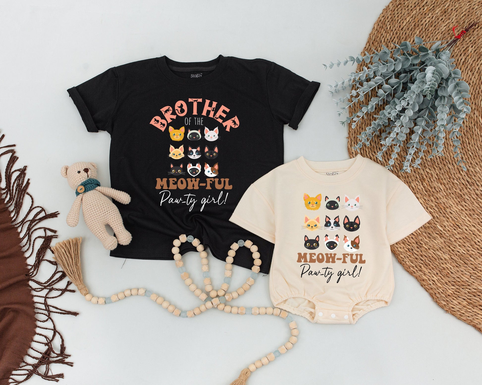 Cat Birthday Party Tees, Matching Family & Mommy and Me Outfits