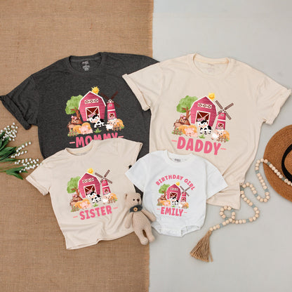 Farm Animal Birthday Shirts, Family Matching Outfits, 1st Birthday