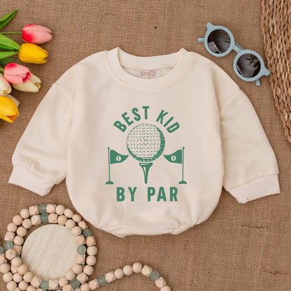 Best Kid By Par Golf Baby Romper Father's Day Gift Cute Golfing Bodysuit for Newborn Boys Bubble Romper