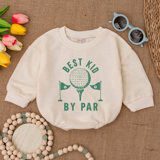 Best Kid By Par Golf Baby Romper Father's Day Gift Cute Golfing Bodysuit for Newborn Boys Bubble Romper