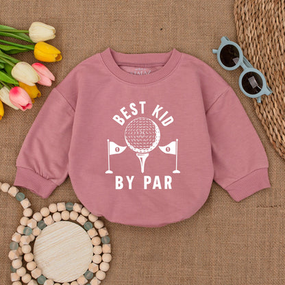 Best Kid By Par Golf Baby Romper Father's Day Gift Cute Golfing Bodysuit for Newborn Boys Bubble Romper
