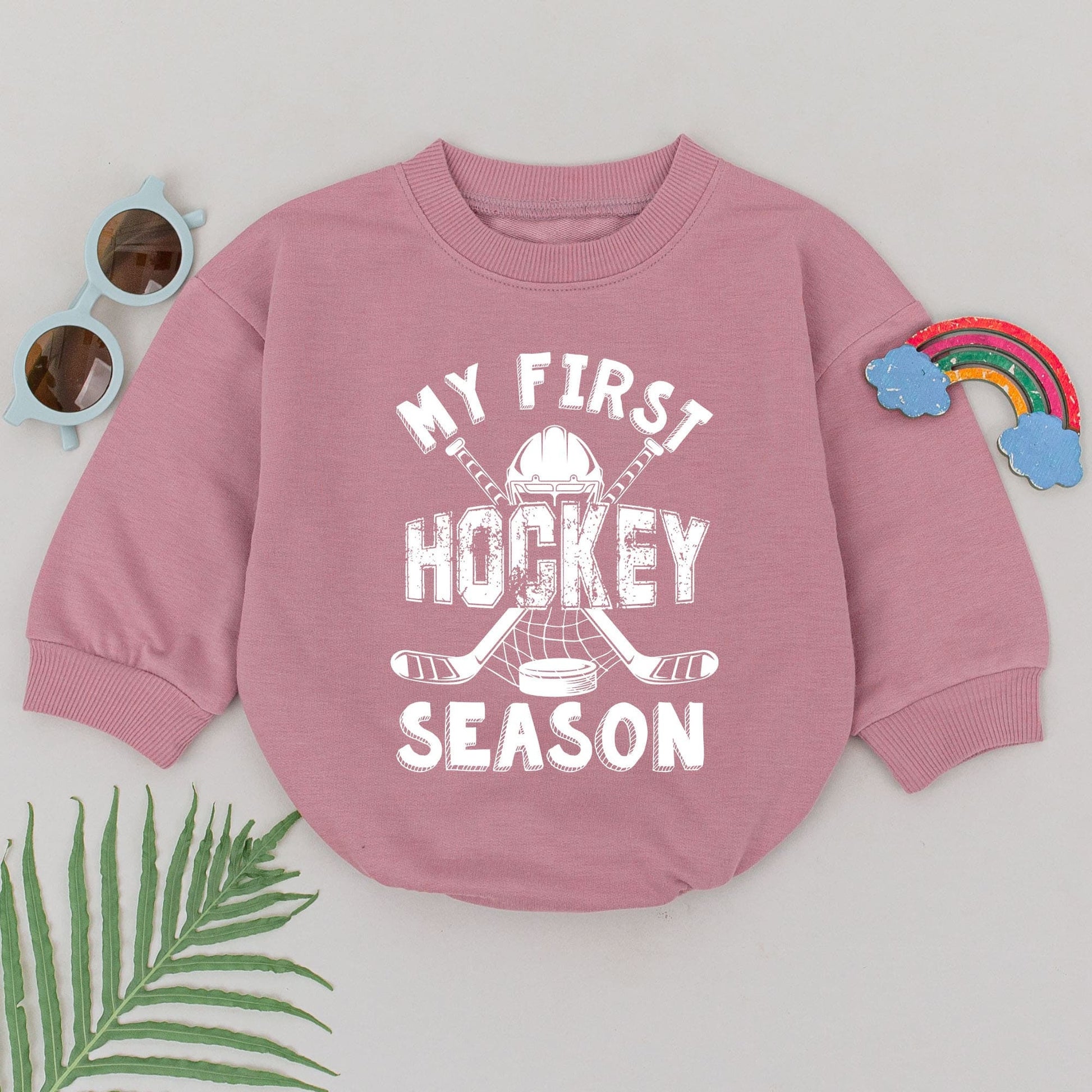 Retro Hockey Baby Romper - Perfect Father's Day Gift for Little Players