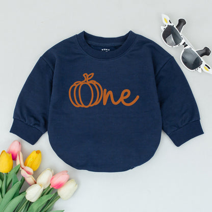 Burnt Orange Pumpkin First Birthday Outfit for Baby Girl Cozy Romper Fall Celebration Clothes Little Pumpkin Party