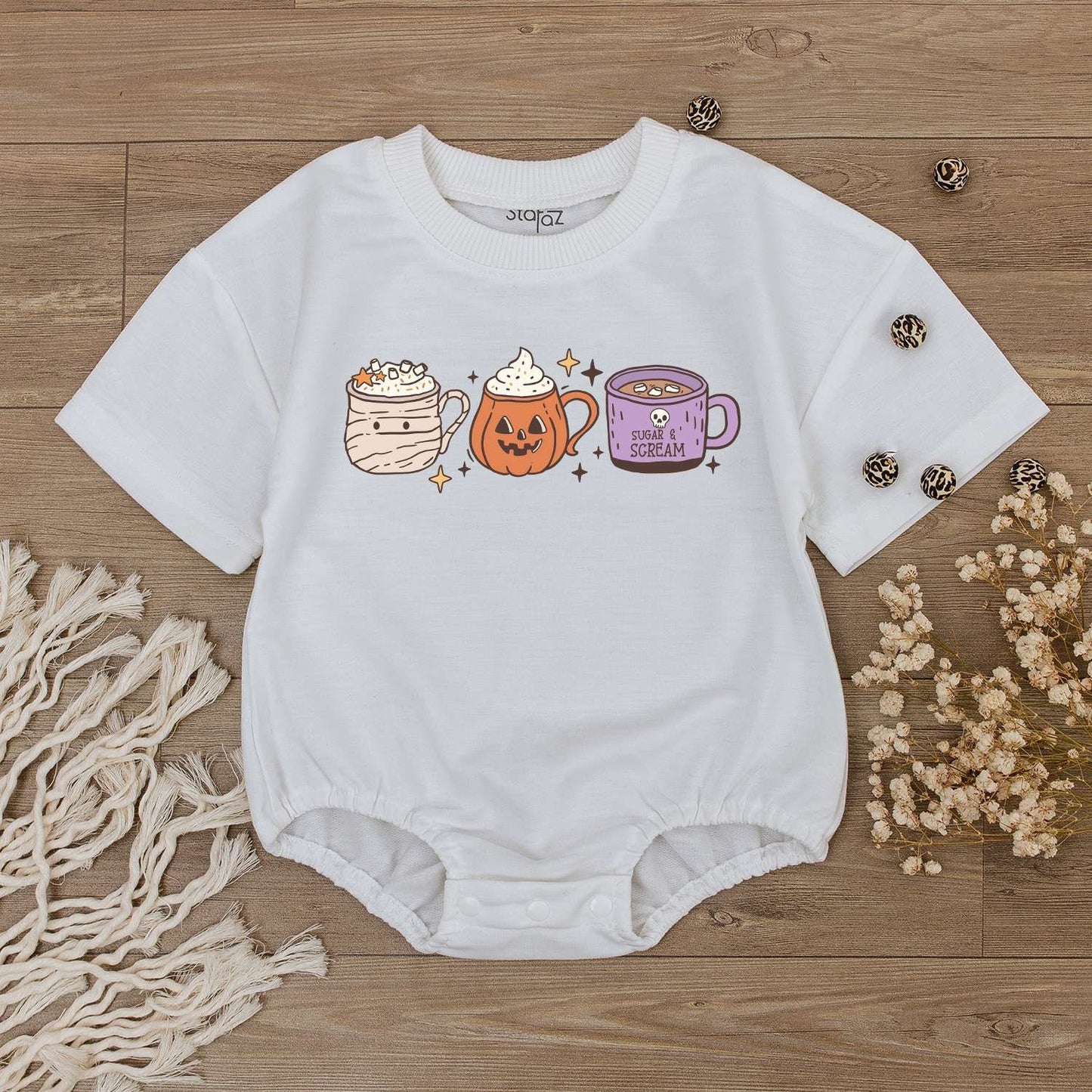 Pumpkin Spice Baby Romper: First Thanksgiving & Fall Outfit