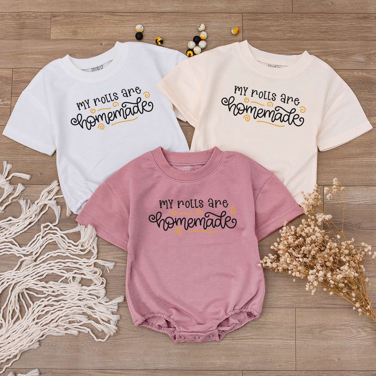 Retro Baby Romper & Tee: Funny Thanksgiving & Fall Clothing