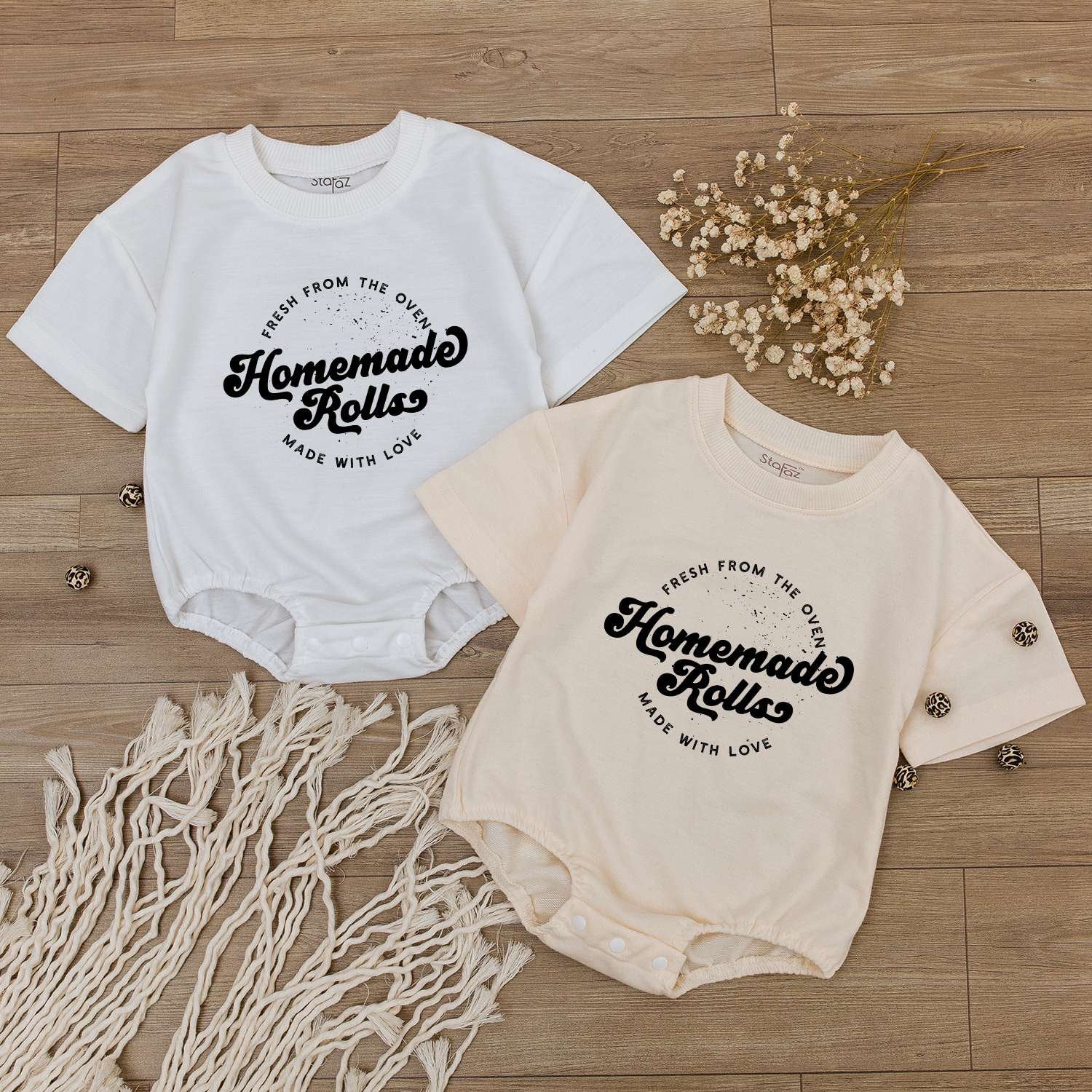 Retro Baby Romper & Tee: Funny Thanksgiving & Fall Styles