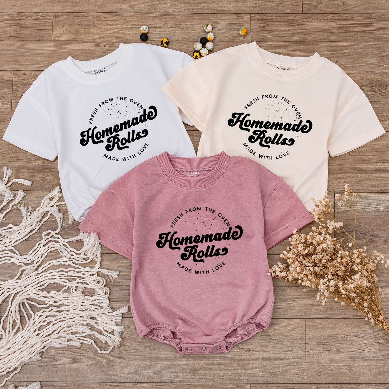 Retro Baby Romper & Tee: Funny Thanksgiving & Fall Styles