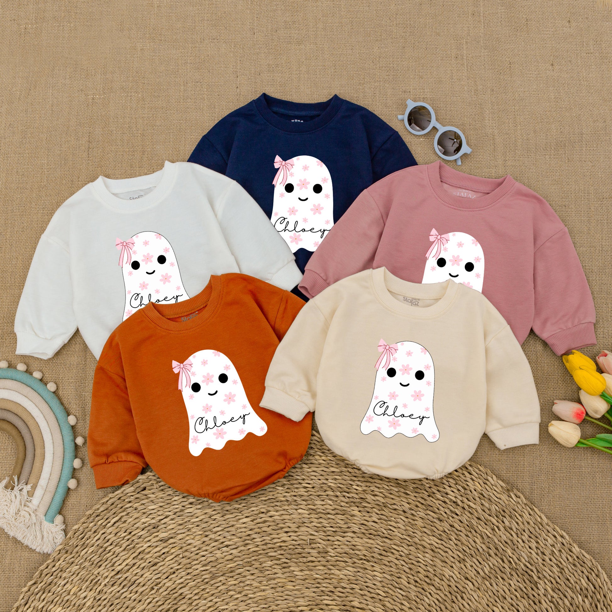 Personalized Boo Halloween Baby Romper - Cute Fall Baby Outfit Gift