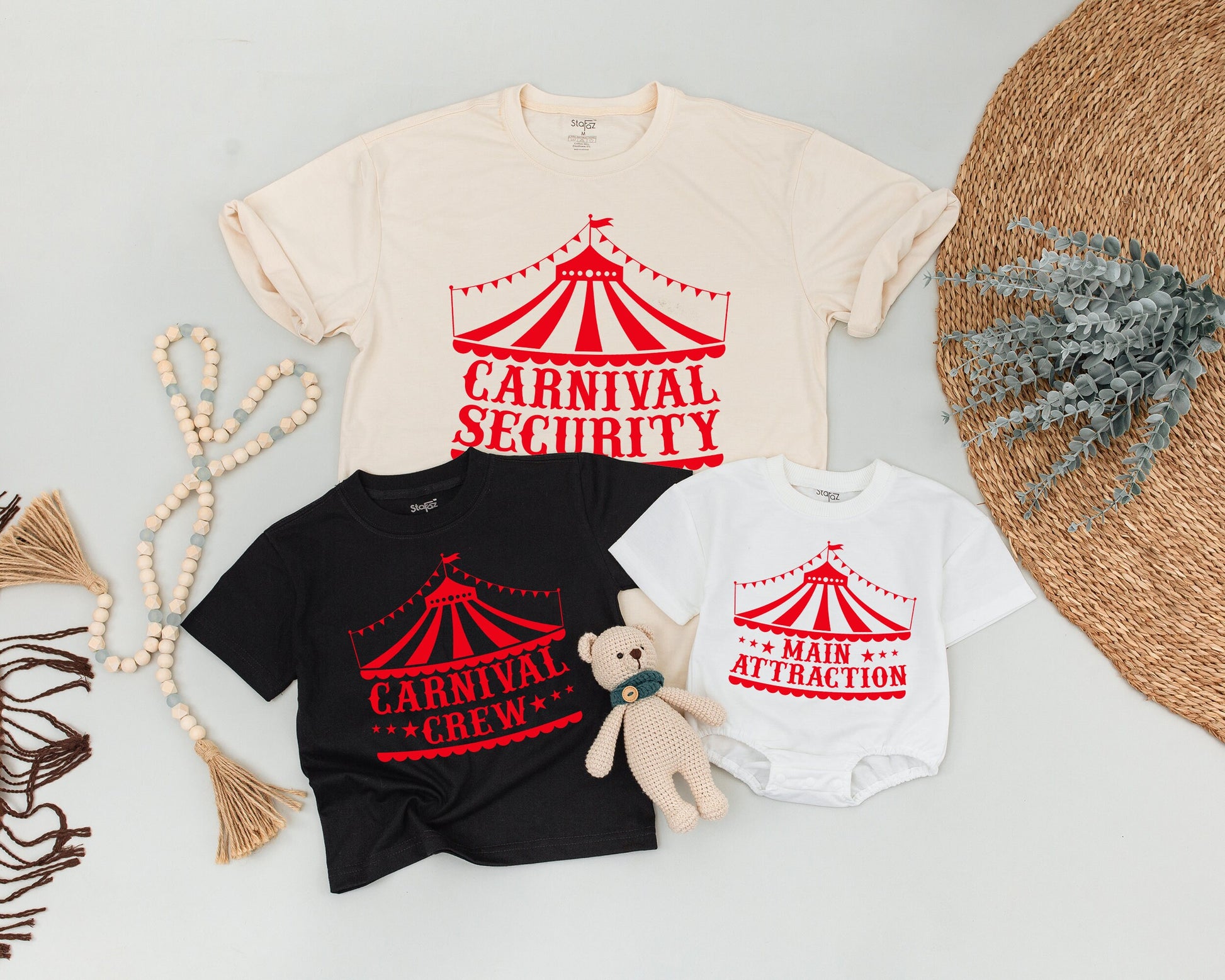 Carnival Birthday Crew Tee: Matching Family, Ring Leader & Main Attraction