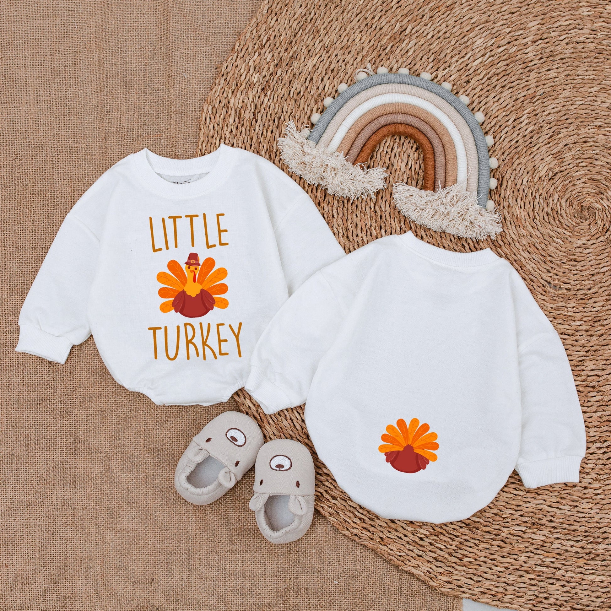 Thanksgiving Baby Romper - Infant Outfit for Gender Reveal & First Thanksgiving