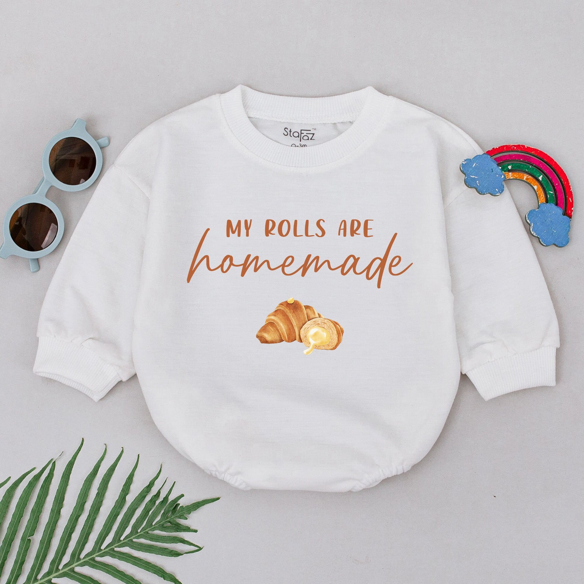 Homemade Rolls Romper: Cute Fall Baby Outfit for Thanksgiving