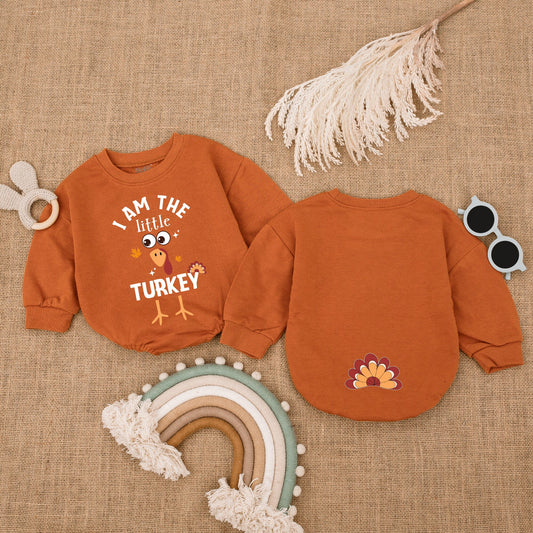 Thanksgiving Turkey Bubble Romper - Perfect Fall Baby Bodysuit Gift