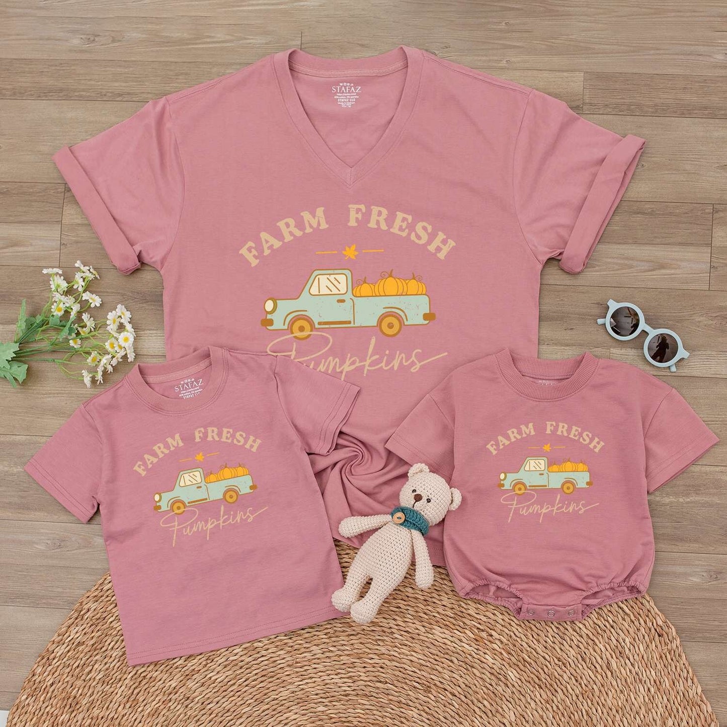 Autumn Baby Romper & Toddler Tee - Perfect Pumpkin Patch Outfit