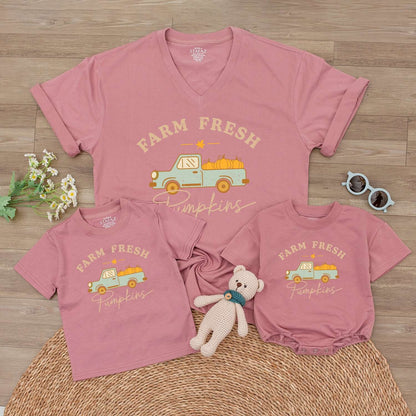 Autumn Baby Romper & Toddler Tee - Perfect Pumpkin Patch Outfit
