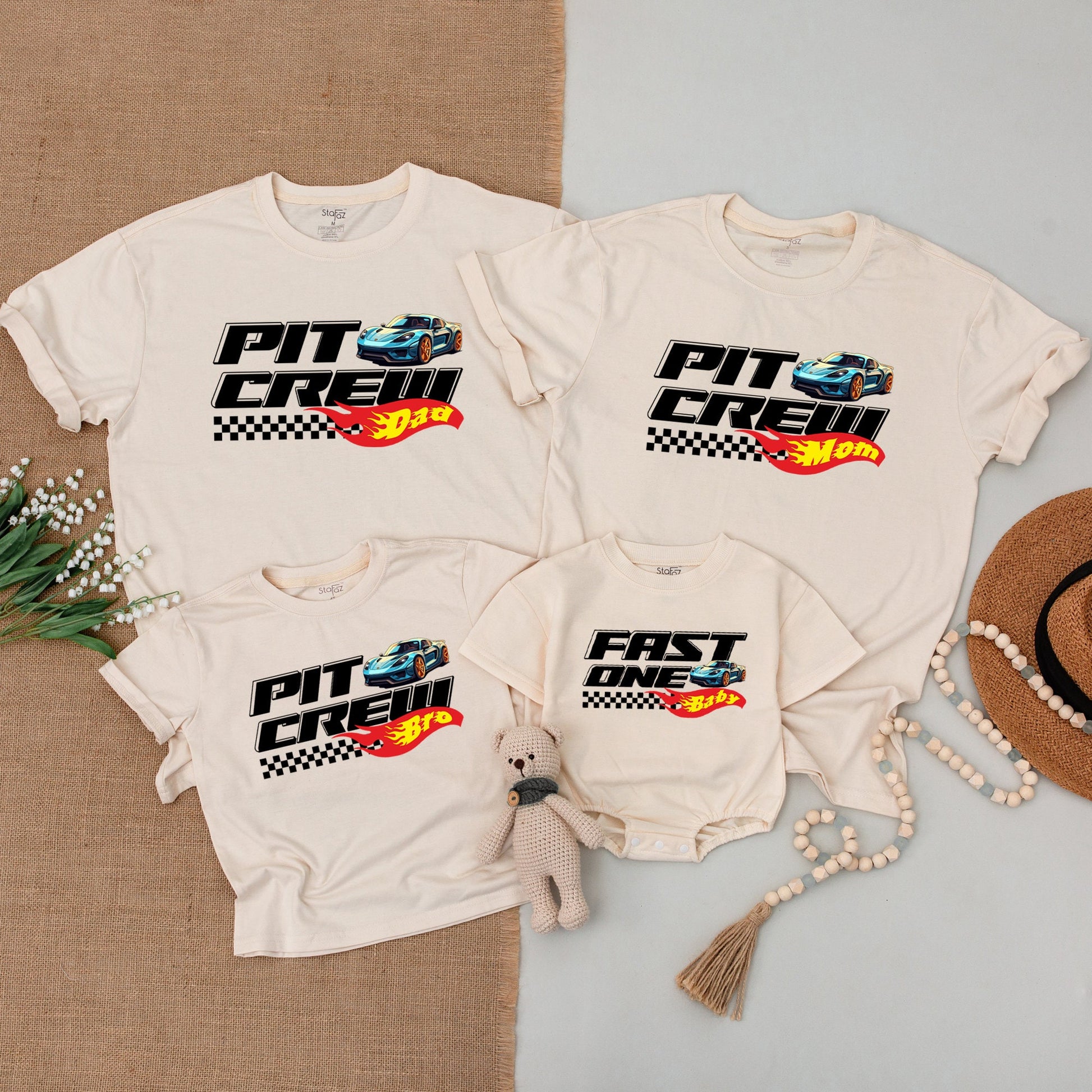 Race Car Birthday Outfit: Personalized Family Shirts & Bodysuits