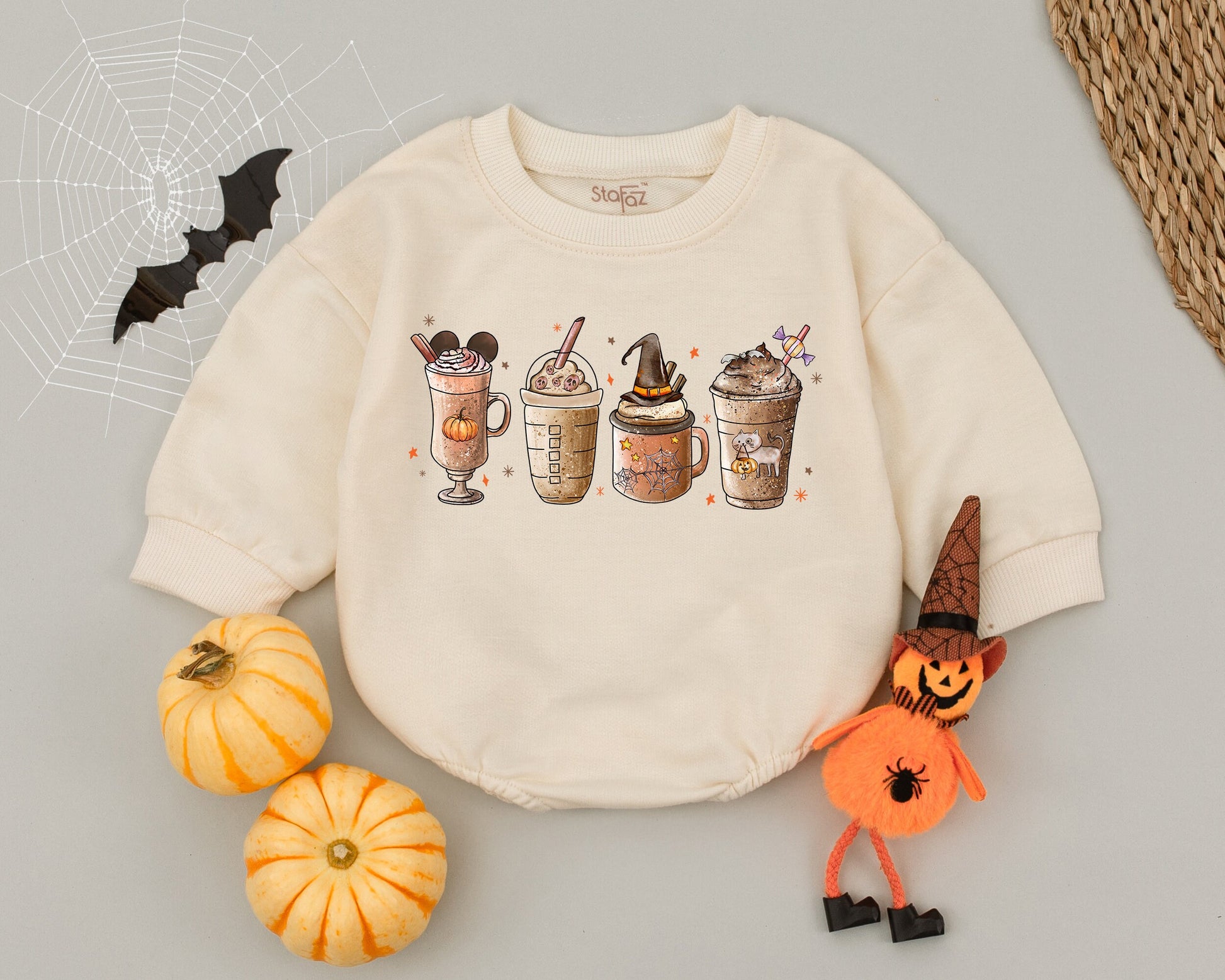 Pumpkin Spice Baby Romper: Cute Fall Outfit for Coffee Lovers